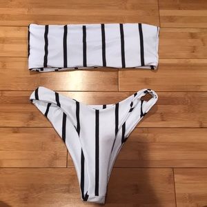 NWOT Trendy striped bikini